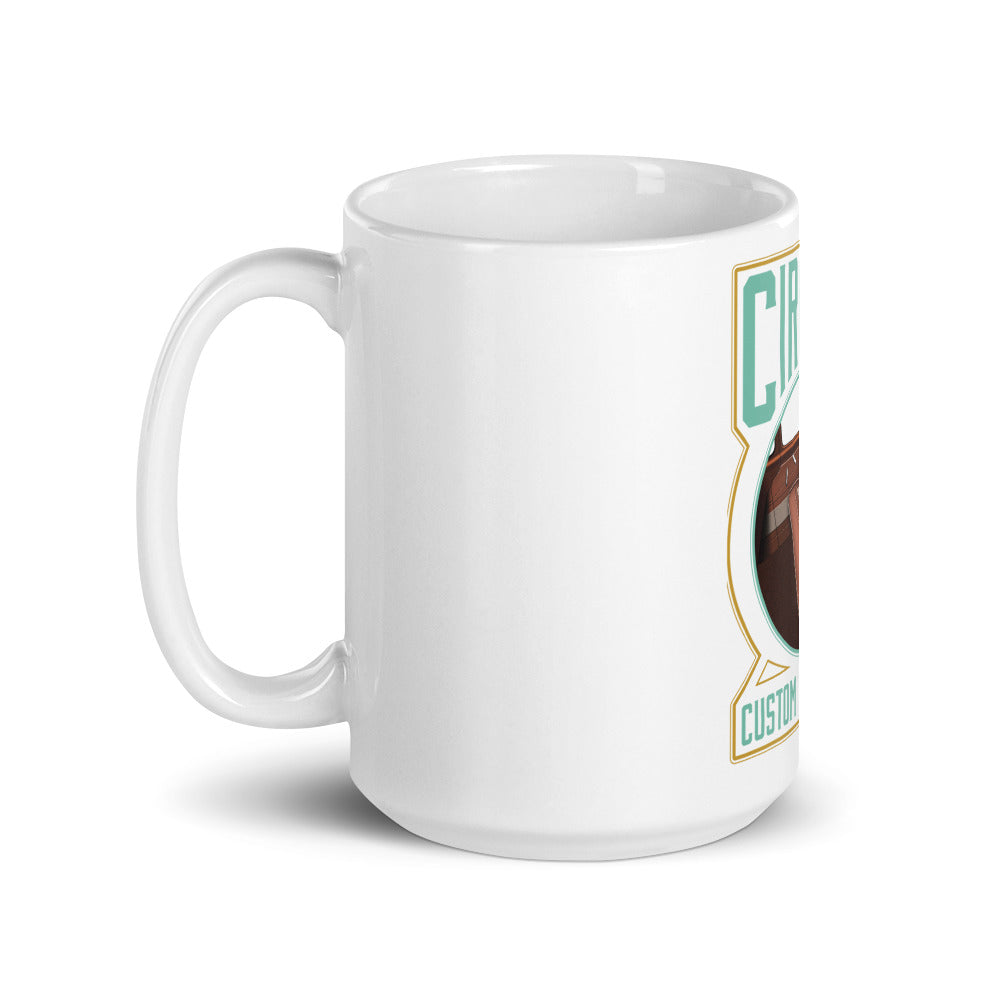 White glossy mug